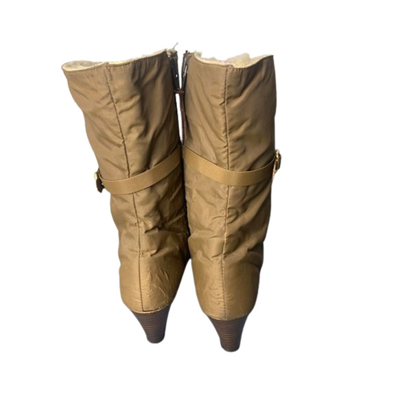 Vintage Style Womens Mid-Calf Heeled Boots Size 6.5M With Buckle - Picture 3 of 8